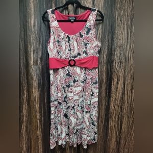 Ladies red and black dress